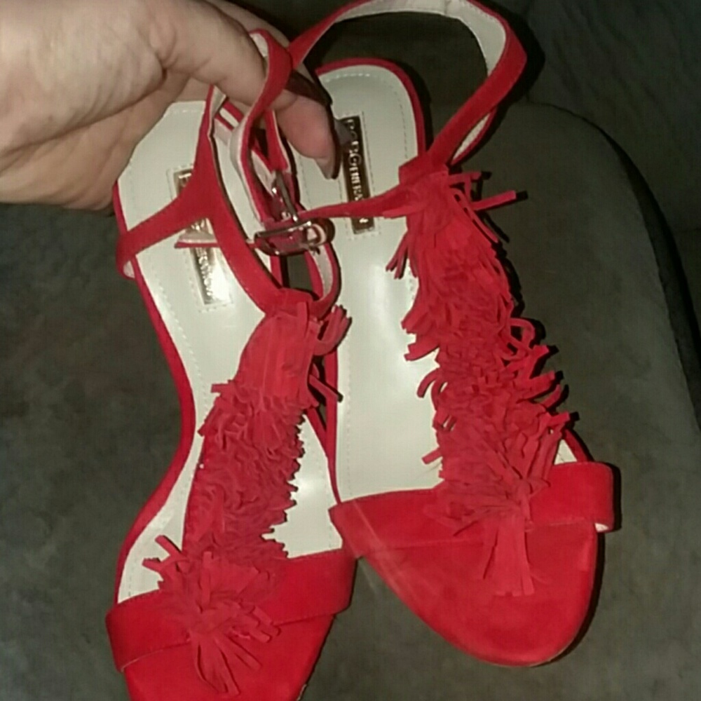 Euc Velvet red heels